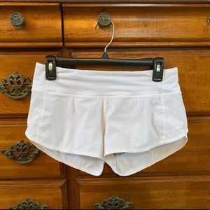 Lululemon speed up shorts 2.5” size 4 white